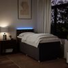 vidaXL Boxspringbett mit Matratze Dunkelbraun 90x200 cm Stoff