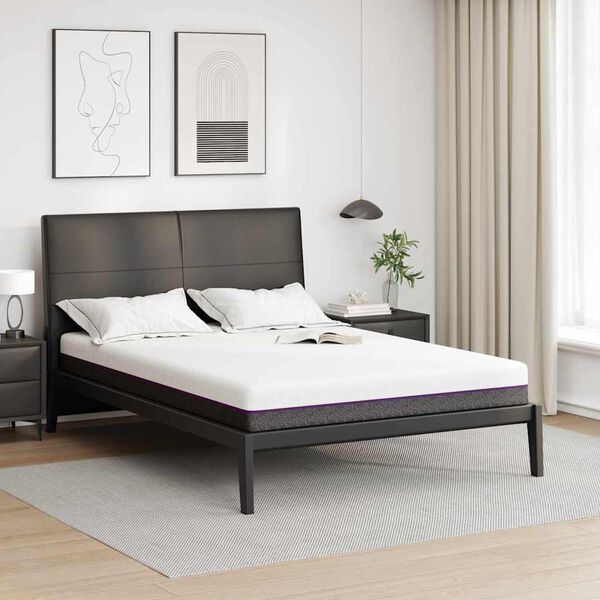 vidaXL Matratze Wei&szlig; und Grau 140 x 200 cm Jacquard-Stoff