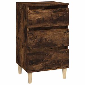 vidaXL Nachttisch R&auml;uchereiche 40x35x70 cm Holzwerkstoff