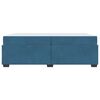 vidaXL Bettrahmen mit Matratze Dunkelblau 200 x 200 cm Stoff