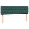 vidaXL Boxspringbett mit Matratze Dunkelgr&uuml;n 160x210 cm Samt