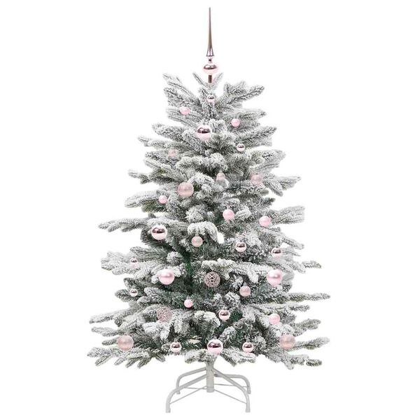 vidaXL Künstlicher klappbarer Weihnachtsbaum Weiß 120 cm PE und PVC