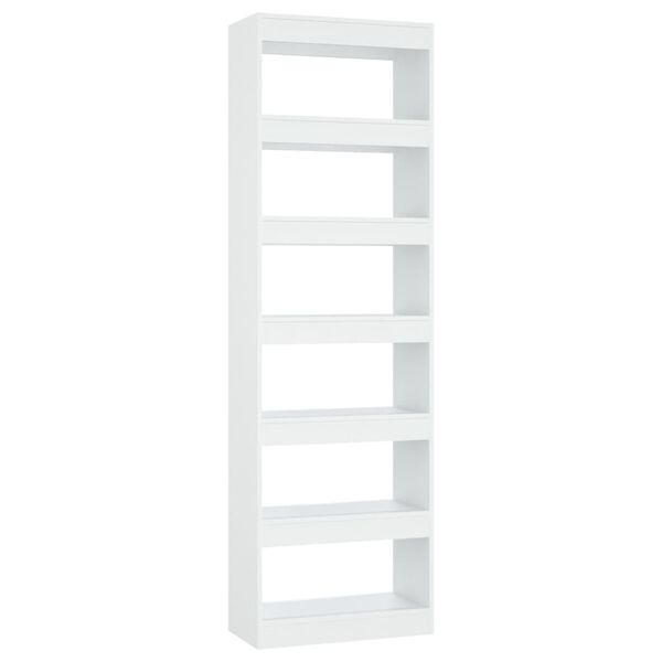 vidaXL B&uuml;cherregal/Raumteiler Wei&szlig; 60x30x198 cm