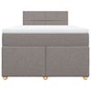 vidaXL Boxspringbett mit Matratze Taupe 120x190 cm Stoff