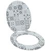 vidaXL Soft-Close Toilettensitz Grau 44 x 38 cm MDF-Platte