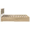 vidaXL Bettrahmen mit Kopfteil Sonoma-Eiche 140 x 190 cm Holzwerkstoff