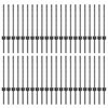 vidaXL Eingebetteter Zaunpfosten 44 Stk. Grau 100 cm