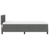vidaXL Boxspringbett mit Matratze Dunkelgrau 90 x 200 cm Stoff