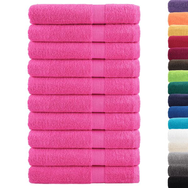 vidaXL Premium-Handt&uuml;cher SOLUND 10 Stk. Rosa 100x200 cm 600 g/m&sup2;