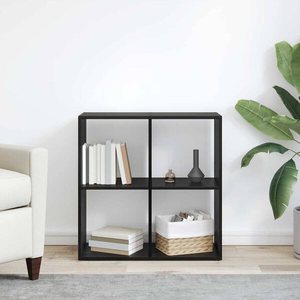 vidaXL B&uuml;cherregal Schwarz Eichen-Optik 69,5 x 29 x 69,5 cm