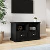 vidaXL TV-Schrank Schwarz 80x35x50 cm Holzwerkstoff