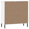 vidaXL B&uuml;cherregal OSLO mit Metallbeinen Wei&szlig; 90x35x90,5 cm Massivholz