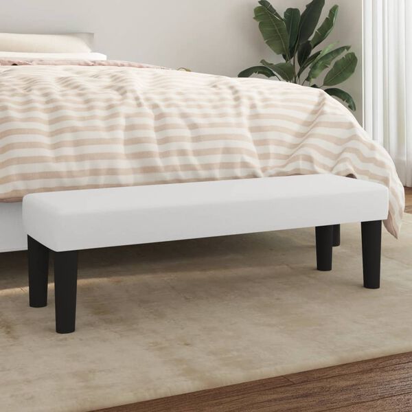 vidaXL Sitzbank Wei&szlig; 100x30x30 cm Kunstleder