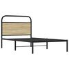 vidaXL Bettgestell ohne Matratze 100x190 cm Sonoma-Eiche Holzwerkstoff