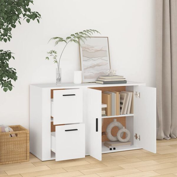 vidaXL Sideboard Wei&szlig; 100x33x59,5 cm Holzwerkstoff