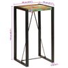 vidaXL Bartisch 60x55x110 cm Altholz Massiv