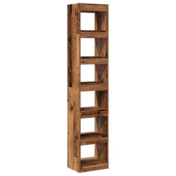 vidaXL B&uuml;cherregal/Raumteiler Altholz-Optik 40x30x198 cm