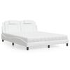 vidaXL Bett "Viana" mit Matratze Wei&szlig; 160x200 cm Kunstleder
