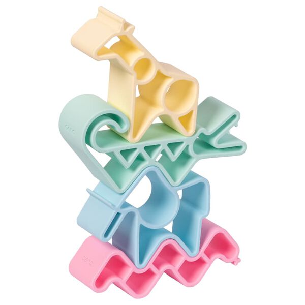 d&euml;na Silikon-Spielzeug-Set Tiere Pastel 4 Stk.