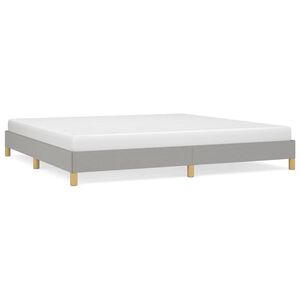 vidaXL Bettgestell ohne Matratze Hellgrau 200x200 cm Stoff