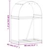 vidaXL Kaminholzunterstand Hellgrau 80x45x120 cm Verzinkter Stahl