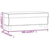 vidaXL Sitzbank Beige 100x35x41 cm Mikrofasergewebe