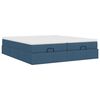 vidaXL Ottoman-Bett mit Matratzen Blau 180x200 cm Stoff