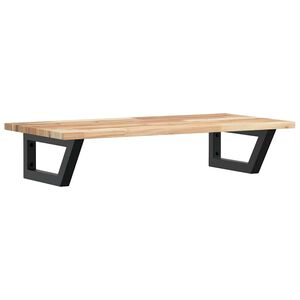 vidaXL Waschbeckenregal Wandmontage Stahl und Akazienholz