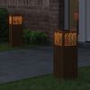 vidaXL Solar LED Weg Licht 2 pcs Bronze Wetterfeststahl