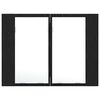 vidaXL Badezimmerspiegelschrank Schwarz Eichen-Optik 60 x 12 x 45 cm