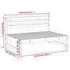 vidaXL Garten-Mittelsofa 120x80 cm Massivholz Douglasie