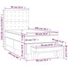 vidaXL Boxspringbett mit Matratze Hellgrau 90x200 cm Stoff