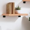 vidaXL Wandregal Hellbraun 40x20x4 cm Massivholz Eiche Behandelt