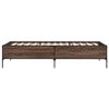 vidaXL Bettgestell Braun Eichen-Optik 75x190 cm Holzwerkstoff Metall