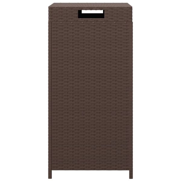vidaXL M&uuml;llbeh&auml;lter Braun 40x40x80 cm Poly Rattan