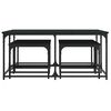 vidaXL Satztische 5 Stk. Schwarz Holzwerkstoff