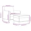 vidaXL Sessel mit Hocker Rosa 60 cm Samt