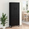 vidaXL Highboard 2 pcs Schwarz Eichen-Optik 69,5 x 34 x 180 cm