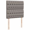 vidaXL Boxspringbett mit Matratze Taupe 90x200 cm Stoff