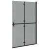 vidaXL Walk-in Duschwand Schwarz 120 x 6.5 x 190 cm