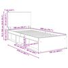 vidaXL Bettrahmen Beton Grau 100 x 200 cm Massives Kiefernholz
