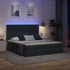 vidaXL Bett mit Stauraum und LED Dunkelgrau 180 x 200 cm Samt