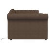 vidaXL Tagesbett mit Matratze USB Braun Stoff 90x200 cm