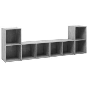 vidaXL TV-Schr&auml;nke 4 Stk. Betongrau 72x35x36,5 cm Holzwerkstoff