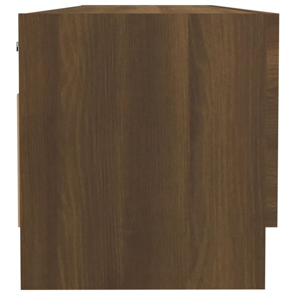 vidaXL Kleiderschrank Braun Eichen-Optik 100x32,5x35 cm Holzwerkstoff