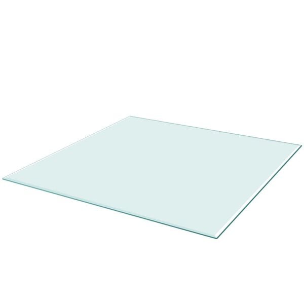 vidaXL Tischplatte aus geh&auml;rtetem Glas quadratisch 800x800 mm