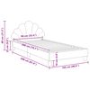 vidaXL Kinderbettgestell mit Kopfteil Dunkelgrau 90 x 200 cm Samt