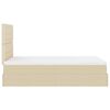 vidaXL Ottoman-Bett mit Matratze & LEDs Creme 120x190 cm Stoff