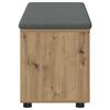 vidaXL Flurbank mit Kissen mit Speicher Artisan-Eiche 100 x 38 x 46 cm