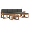 vidaXL Outdoor-Sofagarnitur 6 stk. Natur und Anthrazit
